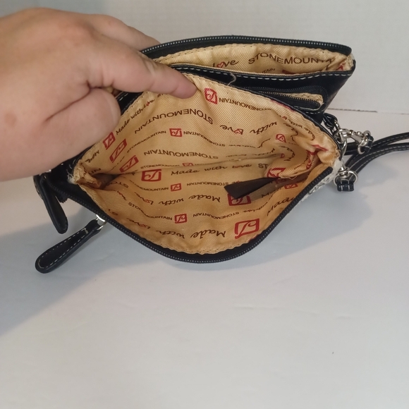 Stone Mountain Monarch Floral Trifecta Crossbody‎ Bag Many Pouches/Pockets - Picture 6 of 8